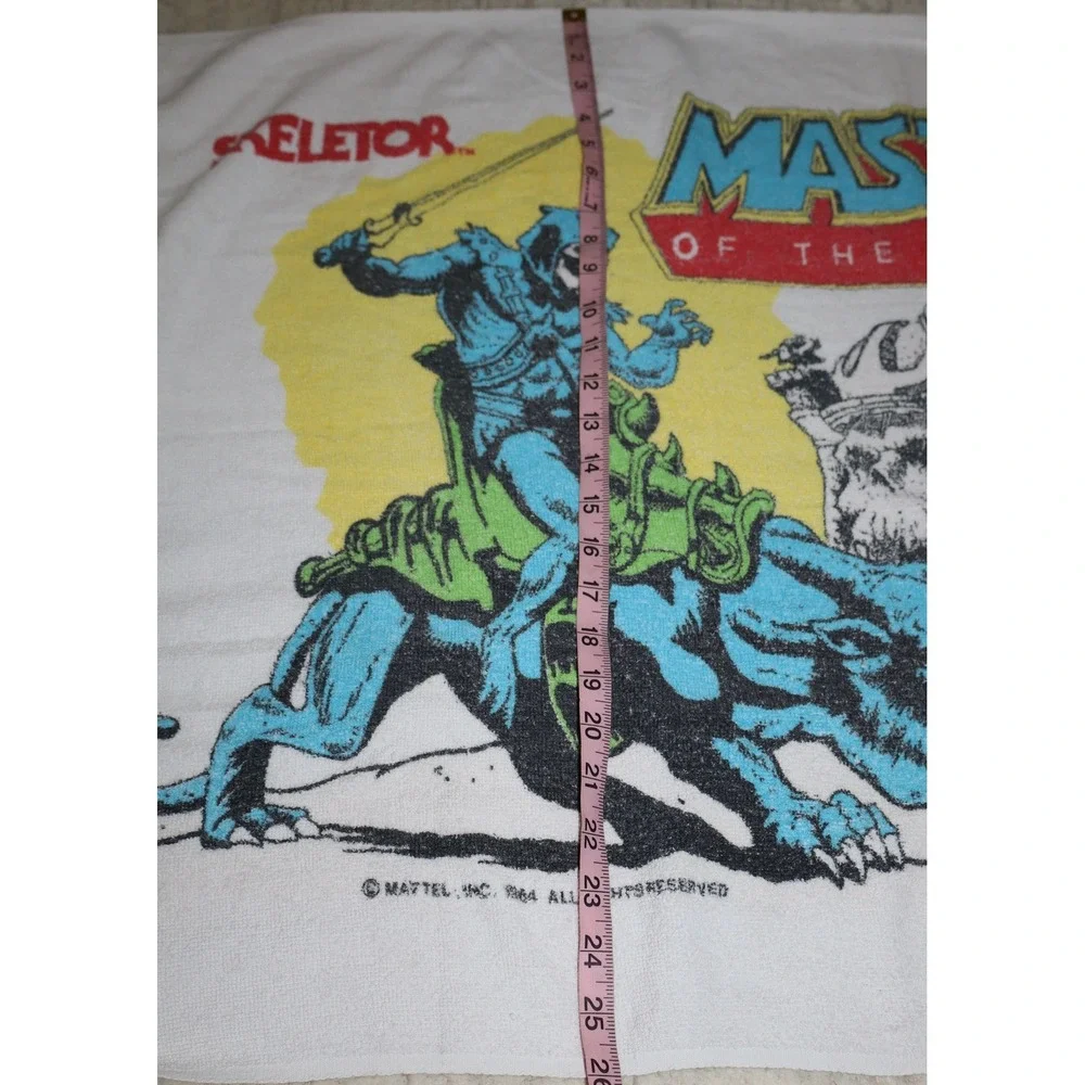 Vintage 1984 Masters of the Universe He-Man Skeletor Beach Towel Franco 80s Thin